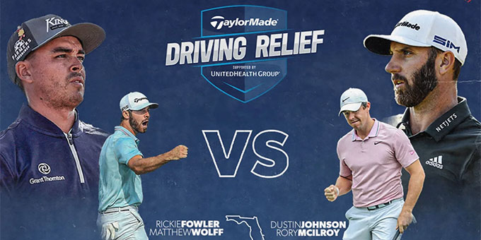 TaylorMade Driving Relief : McIlroy et Johnson versus Fowler et Wolff contre le Covid19