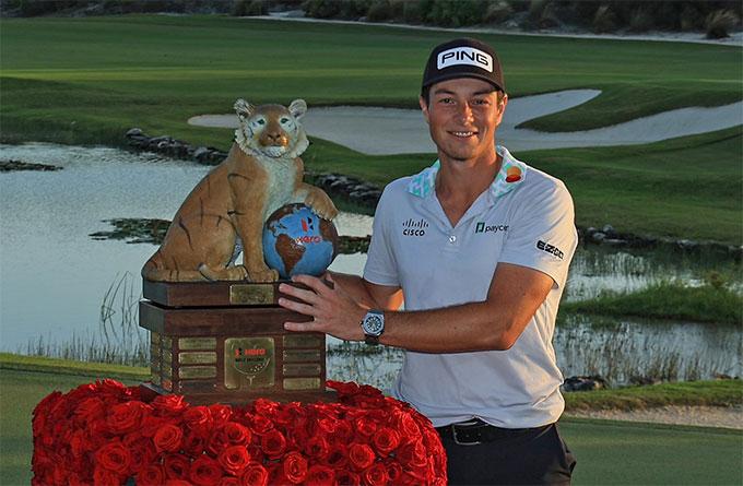 Viktor Hovland signs the double in the Bahamas