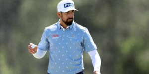 Matthieu Pavon five shots behind the leaders at the Augusta Masters
