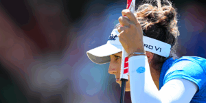 Nastasia Nadaud lors du The Amundi Evian Championship