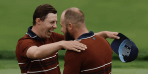 Matt Fitzpatrick et Tyrell Hatton lors de la Ryder Cup 2025 - via Twitter @RyderCupEurope