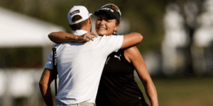 Lexi Thompson et Wyndham Clark lors du Grant Thornton Invitational - via Twitter @LPGA