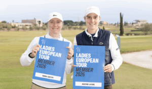 Emma Grechi et Agathe Laisné lors de la Finale des Cartes LET 2025 - Crédits © : Tristan Jones/ LET