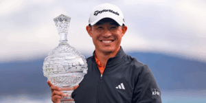 Collin Morikawa vainqueur du AT&T Pebble Beach Pro-Am - via Twitter @PGA Tour